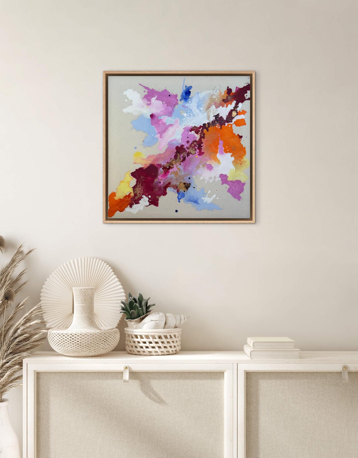 Goldspur, 2026, Acryl und Gold auf roher Baumwollleinwand, Ansicht 8
